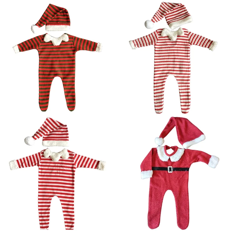 

2 Pcs/Set Infants Photo Shooting Clothing Outfits Baby Hat Romper Newborn Photography Props Jumpsuit Cap Kit