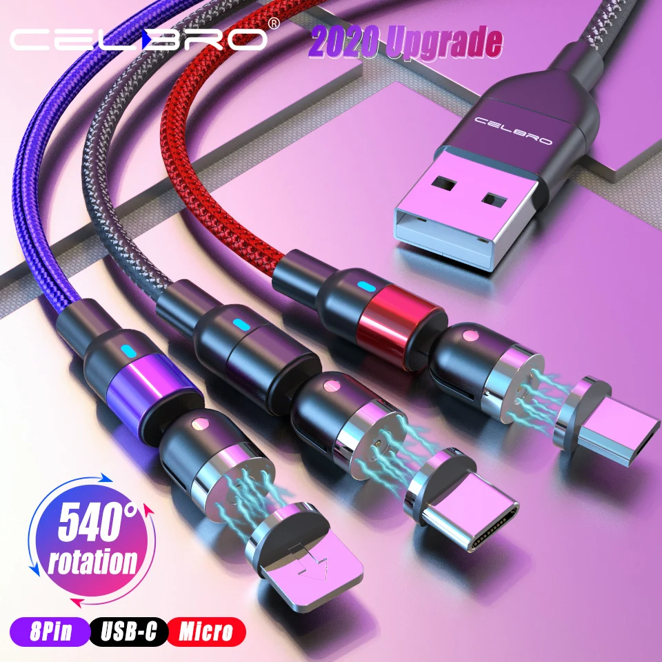 Магнитный Usb кабель с поворотом на 540 градусов магнитный игровой зарядный типа C