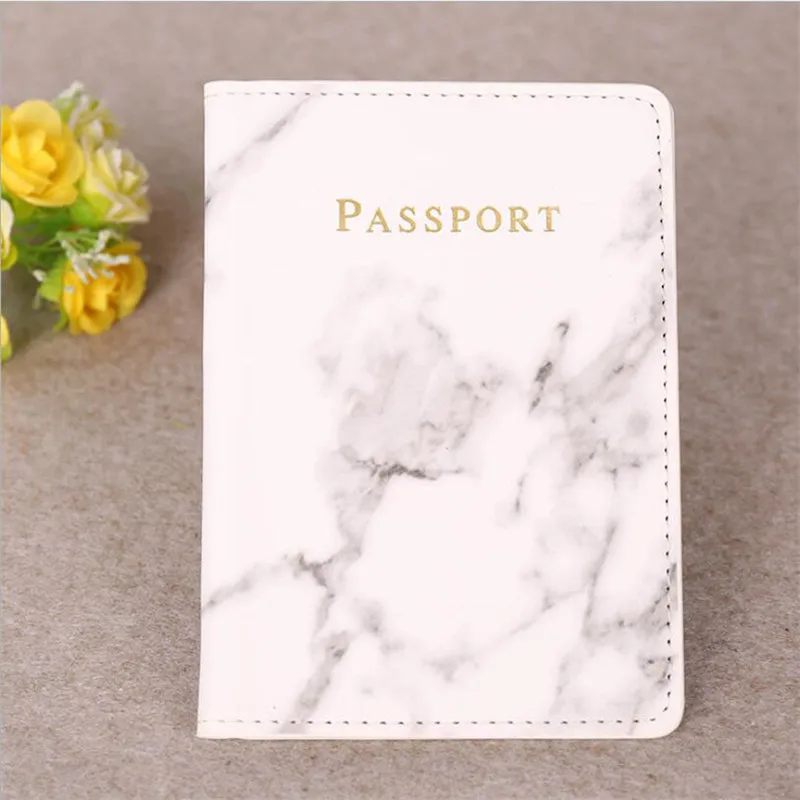 Винтажный Мраморный держатель для паспорта Обложка удостоверения личности
