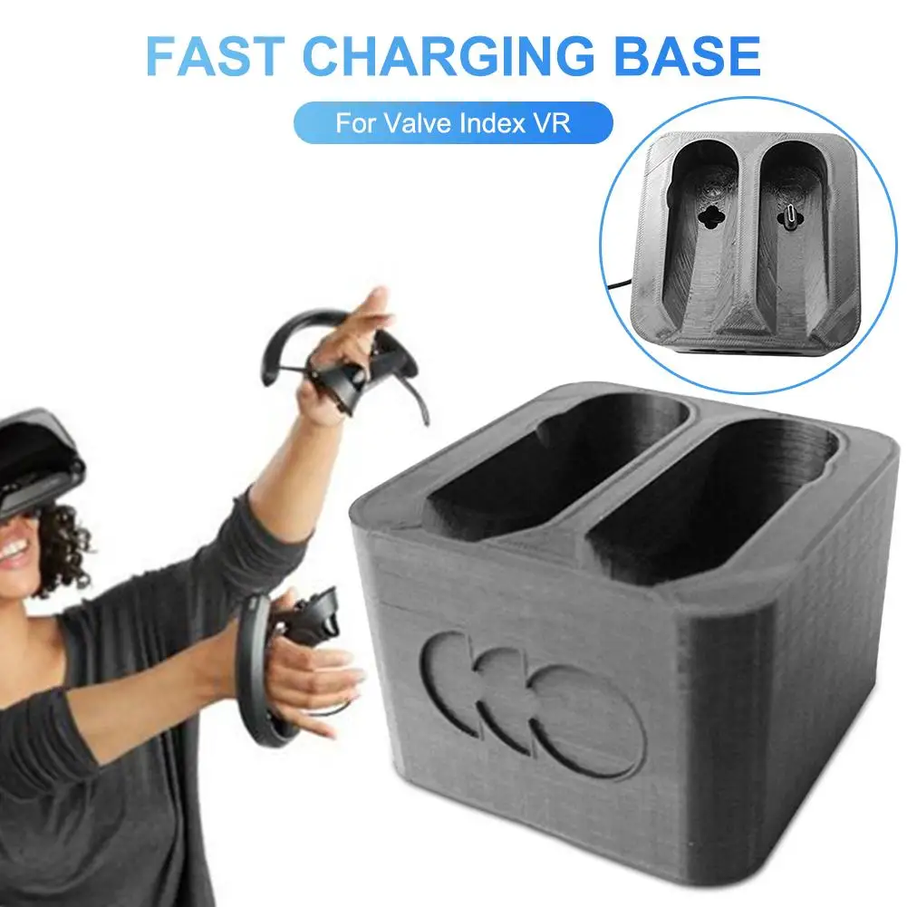 

VR Controller Handle Fast Charging Dock Base For Valve Index VR Headset Hand Grip Black VR Accessories