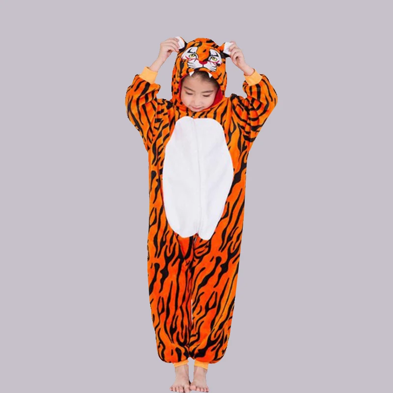 С капюшоном для мальчиков и девочек Пижамный комплект единорог с рисованным