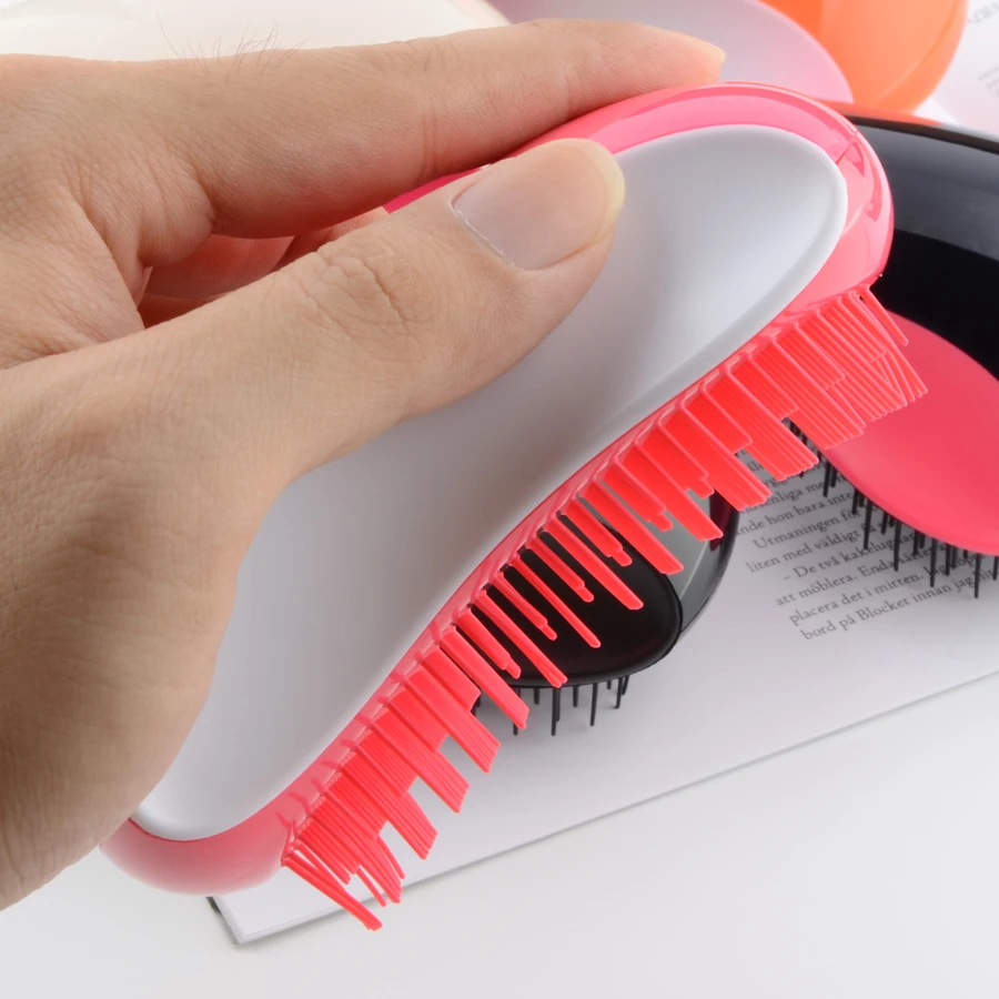 S форма модные мягкие зубы распутывающая Расческа Щетка для волос 4 вида цветов