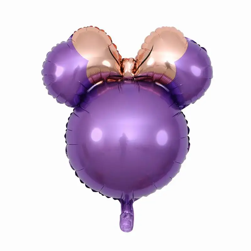 rose gold bowknot 24 дюйма с рисунком в виде Головы Микки Мауса, Алюминий Фольга воздушные шары Минни Мышь микки игрушки из мультфильмов детских празднований дня рождения тема вечерние украшения Globos - Цвет: rose gold bowknot