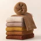 Однотонные махровые Хлопковые женские носки, мягкие, удобные, плотные, зимние носки, простые, эластичные, плюшевые носки, женские размеры 34-39