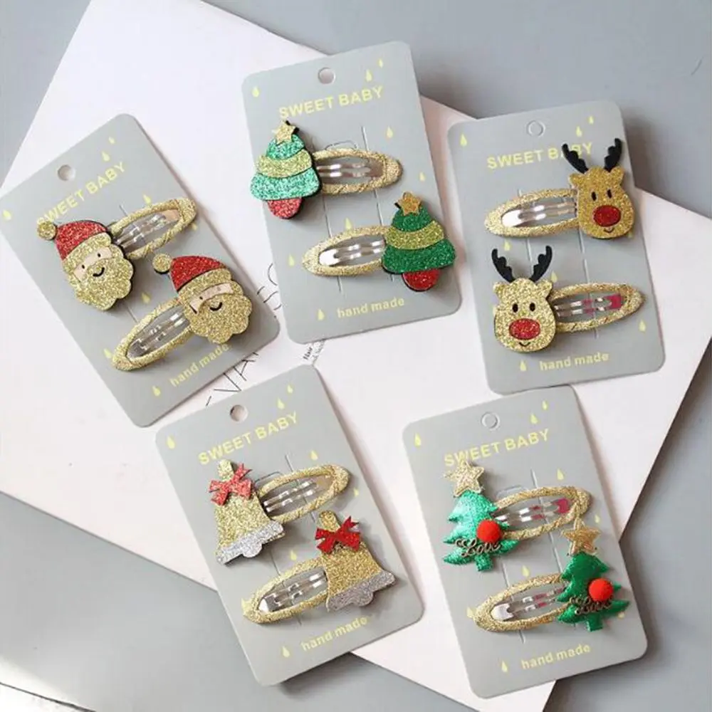 

New Christmas gift hairpin set children hair accessories holiday gift princess Christmas hairpin girl hair accessories side clip