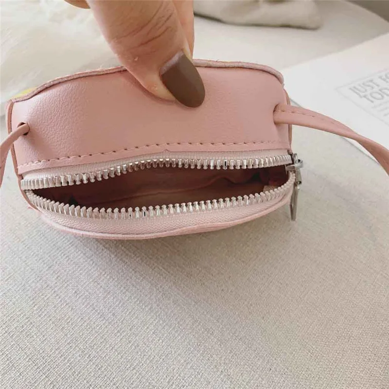 Новые детские сумки для девочек в форме кожи сумка через плечо на молнии с милым