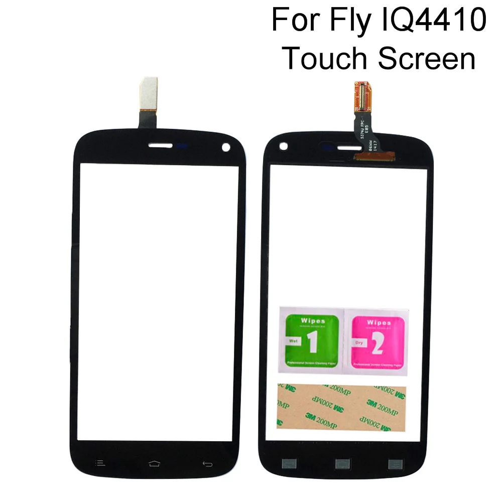 

4.0'' Touch Front Outer Glass For Fly IQ4410 Quad Phoenix iq 4410 Front Touch Screen Digitizer Panel Lens Sensor Tools 3M Glue