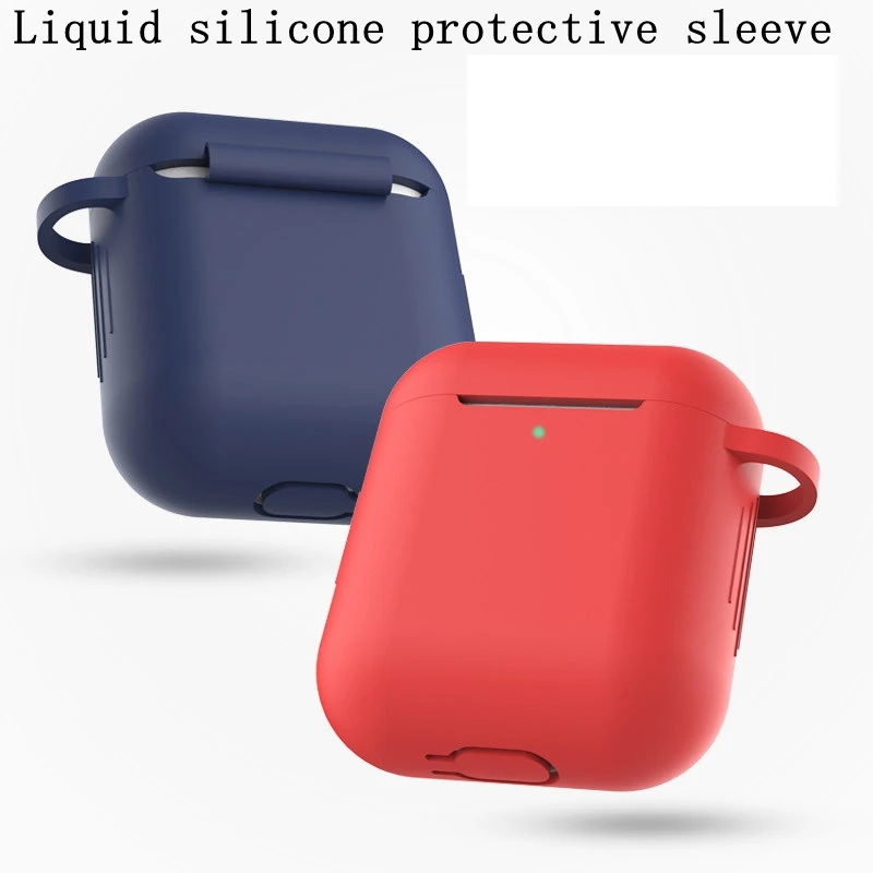 Liquid Silicone Headphone Case Dust-proof Drop-proof Protective Cover With Hook Accessories Suitable for Apple Bluetooth Headset |