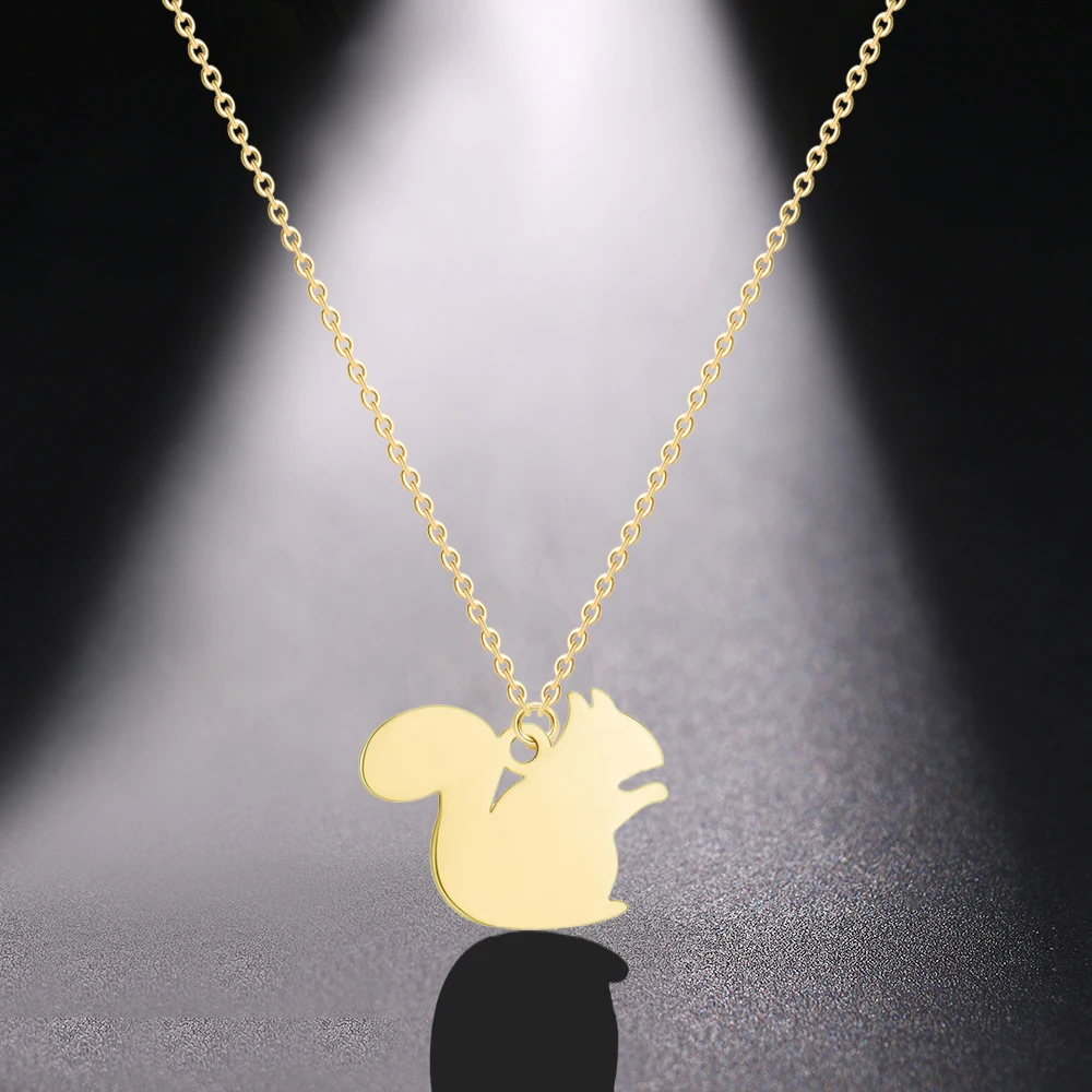 Chereda ожерелья с белками из нержавеющей стали для женщин Крошечная цепочка чокер