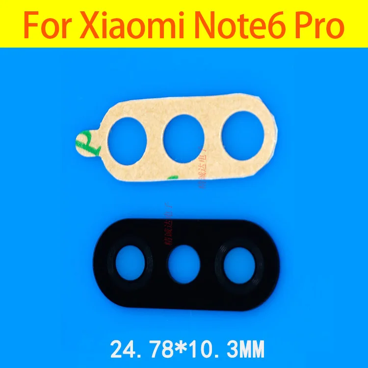 100pcs/lot New Rear Back Camera Glass Lens Cover For Xiaomi Redmi Note 6 Pro with Ahesive Sticker Replacement Parts |