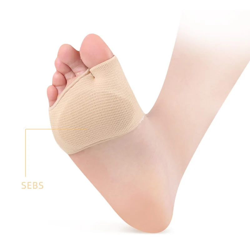 

1 Pair Metatarsal Sleeve Pads Half Toe Bunion Sole Forefoot Gel Pads Cushion Half Sock Supports Prevent Calluses Blisters