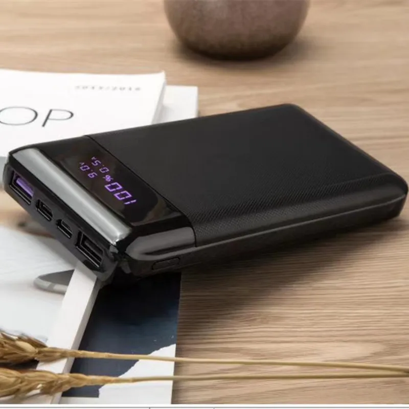 Черный QC3.0 PD18w Батарея быстро Зарядное устройство в форме раковины DIY quick charge 3,0 Мощность полимер банка чехол QC3.0 Мощность банк 5В 9В 12В, DIY kit - Цвет: Черный