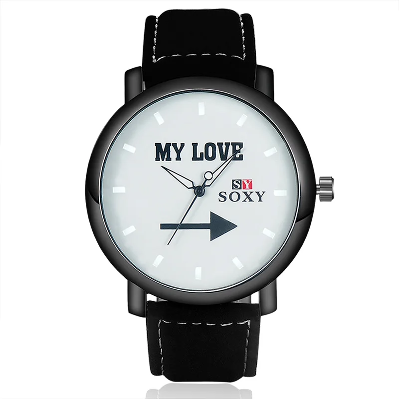 Мужские наручные часы SOXY MY LOVE с кожаным ремешком спортивные и повседневные