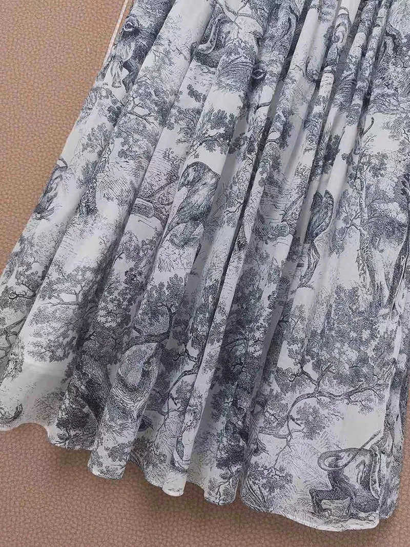 Spring Summer 2021 Runways Chic Women's Elegant High quality jungle printing Skirts C306