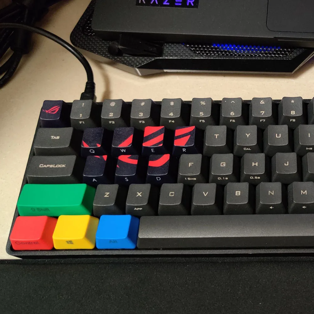 8 шт. ROG сублимационная крышка ключа PBT s OEM ESC QWERASD для переключателя Cherry Mx