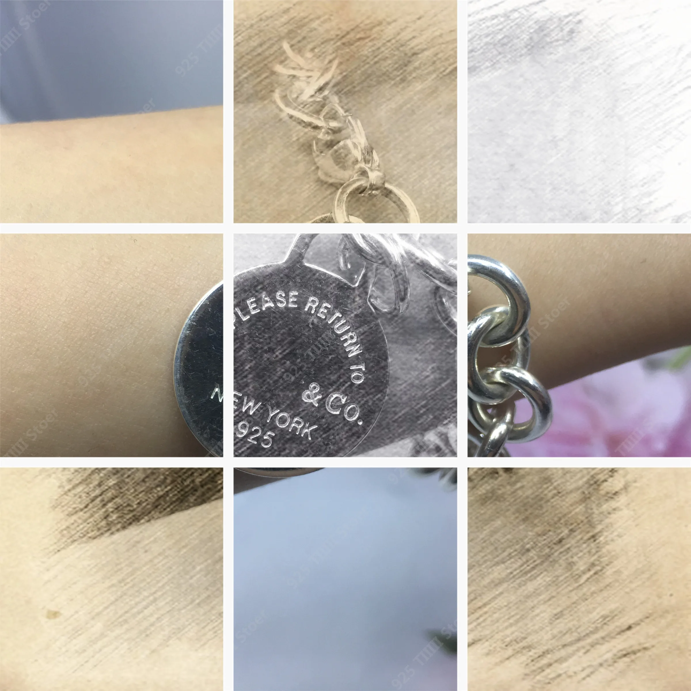 

S925 Zilveren Ronde Label Armband, Hoge Kwaliteit Sieraden Armband, Originele 1:1