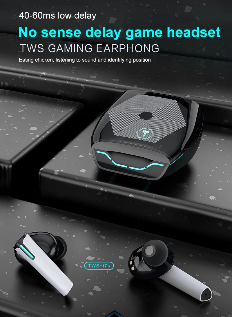 

TWS Bluetooth-compatible 5.0 Earphones Wireless Earbuds Headsets Stereo Bass Gaming Headphones In-ear Sport Headphone With Mic