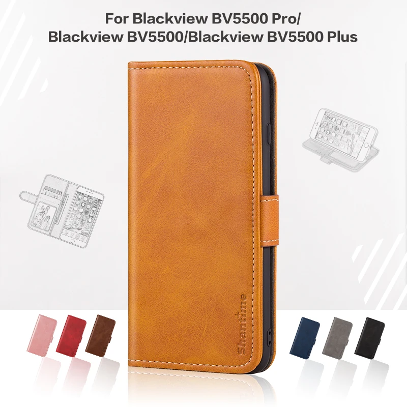 Чехол книжка для Blackview BV5500 Pro роскошный кожаный чехол кошелек с магнитом Plus