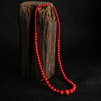 oaiite meditation mala beads necklace natural healing energy stone red turquoise with clasp chain yoga spirit japamala necklaces