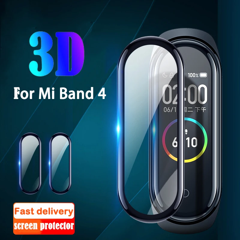 3D Защитная мягкая пленка для Xiaomi Mi 4 Band стекло miband защитная на полный экран чехол