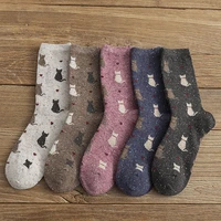 autumn and winter new style japanese cute socks korean cat harajuku socks women woool kawaii thicken cute socks adult sock