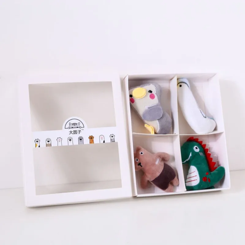 4 шт набор кошка собака жевательная игрушка Self напоминая кусать плюшевые муляжи