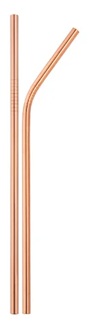 2rose gold Многоразовые металлические соломинки для питья, 10 цветов, 304 нержавеющая сталь, прямые изогнутые соломинки, вечерние, экологически чистые, барные принадлежности - Цвет: 2rose gold