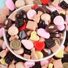 10 шт. кукольный домик, шоколадная смола, плоская спина, кабошон, Каваий, сделай сам, украшение из смолы, миниатюрное искусственное украшение для телефона