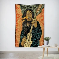 bob marley reggae rock band hanging art waterproof cloth polyester fabric canvas painting flags banner bar cafe hotel decor