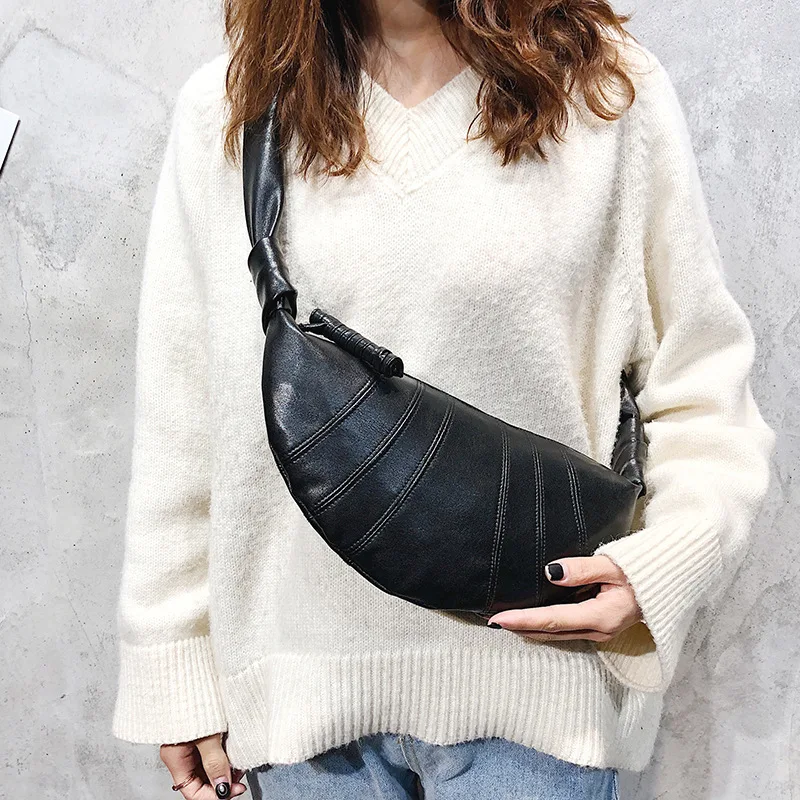 Модная трендовая мягкая кожаная поясная сумка женская повседневная через плечо