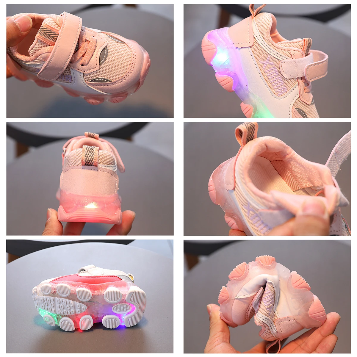 Детские светящиеся кроссовки обувь с мягкой подошвой для начинающих ходить