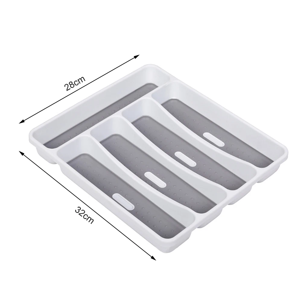 

Kitchen Drawer Organizer Tray Spoon Forks Cutlery Separation Finishing home Rack Storage Box Portable Cutlery Storage Organizer