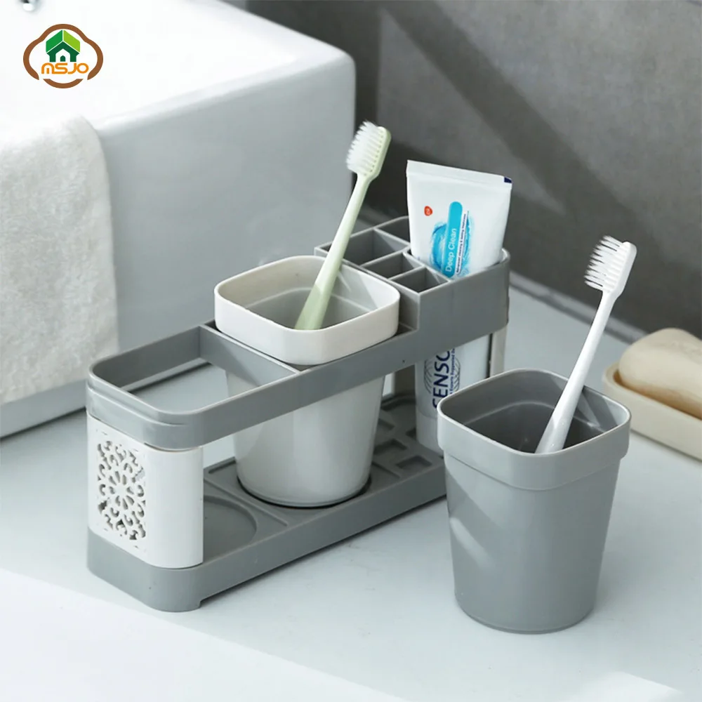 Держатели для зубной щетки и пасты MSJO чашка пары набор ванной комнаты полоскания