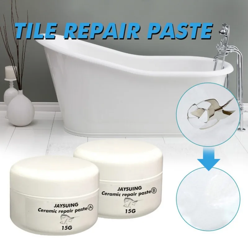 

Porcelain Tile Repair Agent Ceramic Paste Floor Tile Strong Adhesive Marble Super Fix Repair Paste For Home Bathroom Bath Tub #