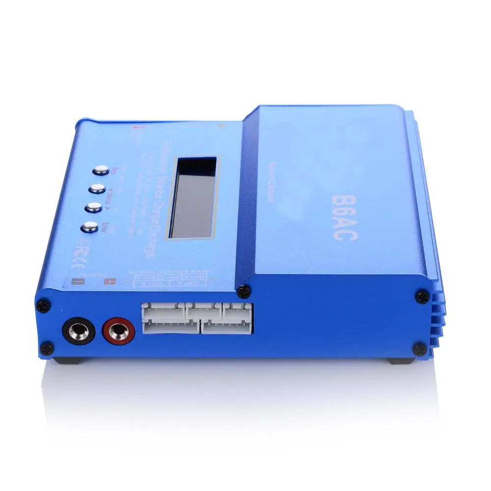 

B6AC 80W B6AC RC Charger 6A Dual Channel Balance Charger Battery Digital LCD Screen Discharger