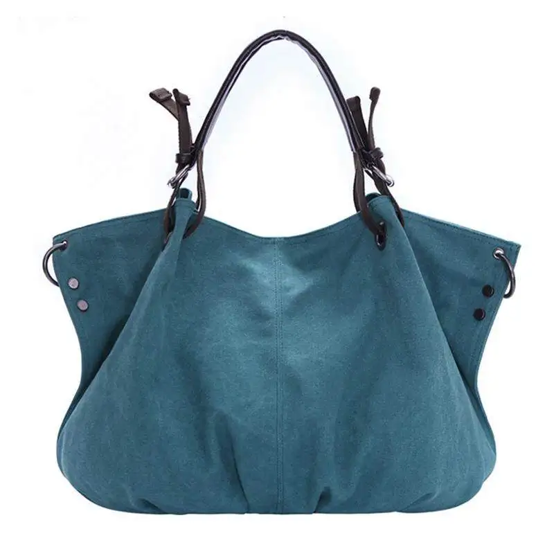 

Women Large Canvas Top Handle Handbag Girl Simple Fashion Retro Exquisite Sports Leisure Bag Big Bag Student Bag For Shopping