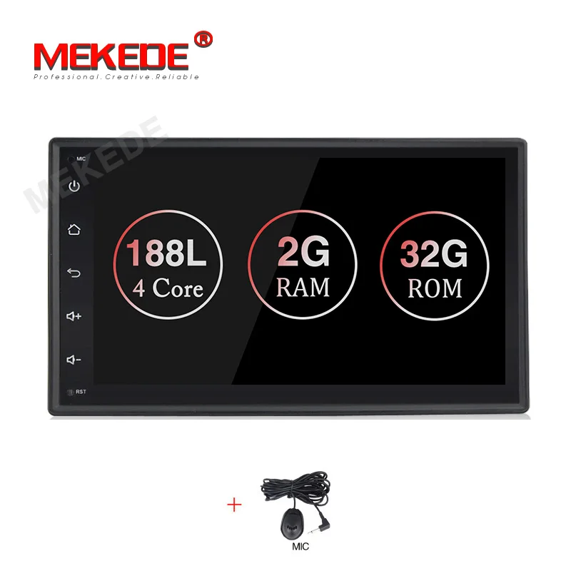 MEKEDE 2Din Android 9,1 2+ 32G RDS Автомагнитола универсальная gps навигация WiFi 1024*600 Авторадио Стерео FM аудио автомобильный dvd-плеер - Цвет: car dvd