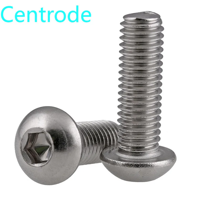 

Iso 7380 grade 10.9 nickel plated mushroom head/semi-head hex socket head screw M4-M8