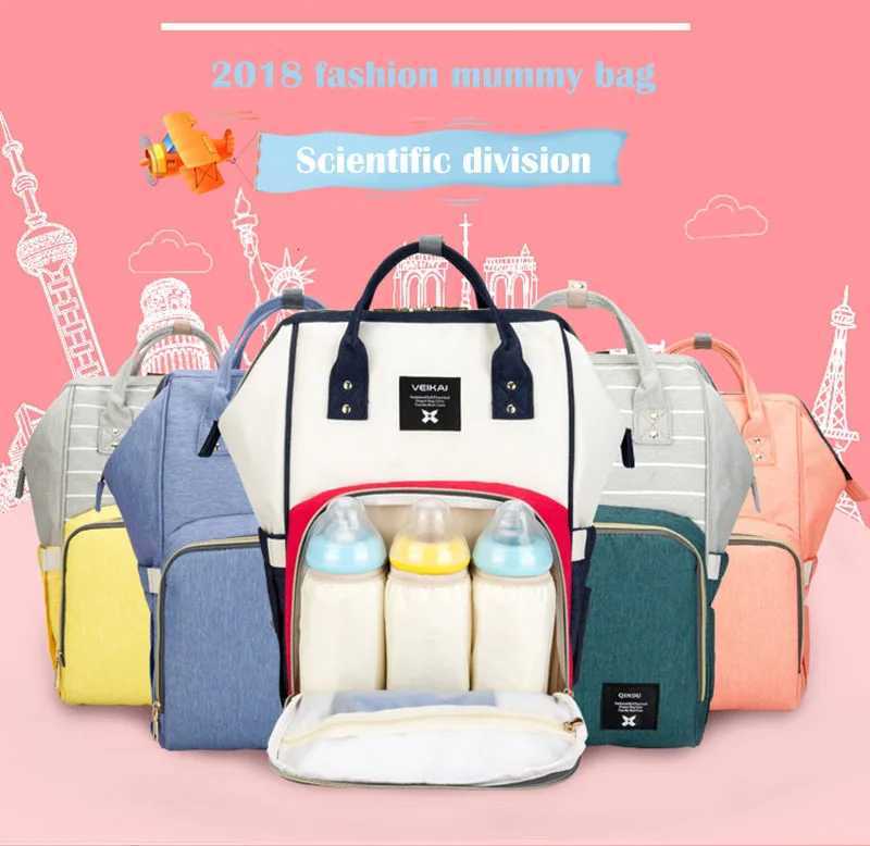 Рюкзак Mochila Land, сумка для подгузников, водонепроницаемая сумка для мамы, Большая вместительная Детская сумка, органайзер для ухода за ребенком, сумка для подгузников