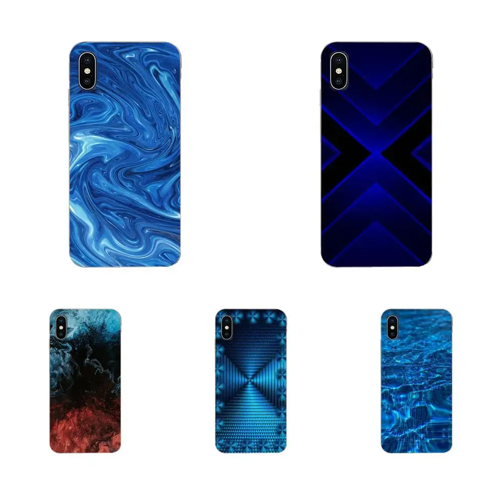 TPU оригинальные синие обои для Apple iPhone 11 Pro X XS Max XR 4 4S 5 5C 5S SE 6 6S 7 8 Plus|Чехлы-накладки| |