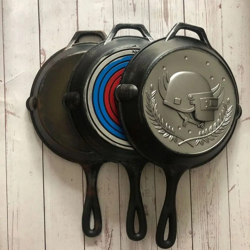 

42cm PUBG 1:1 Game Saucepan Weapon Prop PU Figure Model Playerunknown's Battlegrounds Surrounding Gift Role Play Halloween