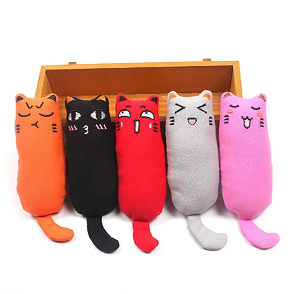 Кот шлифовальные игрушки для кошек Catnip смешной интерактивный плюшевый Кот игрушка котенок жевательная игрушка когти большой палец кусая кошка мята для кошек зубы игрушки