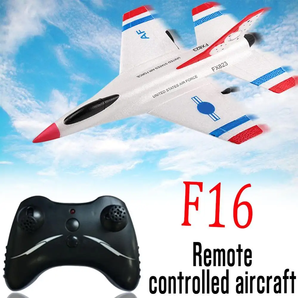 2.4G Glider RC drone F16 Fixed wing airplane Hand Throwing foam dron Electric Remote Control Outdoor Plane toys for boys F22 | Игрушки и