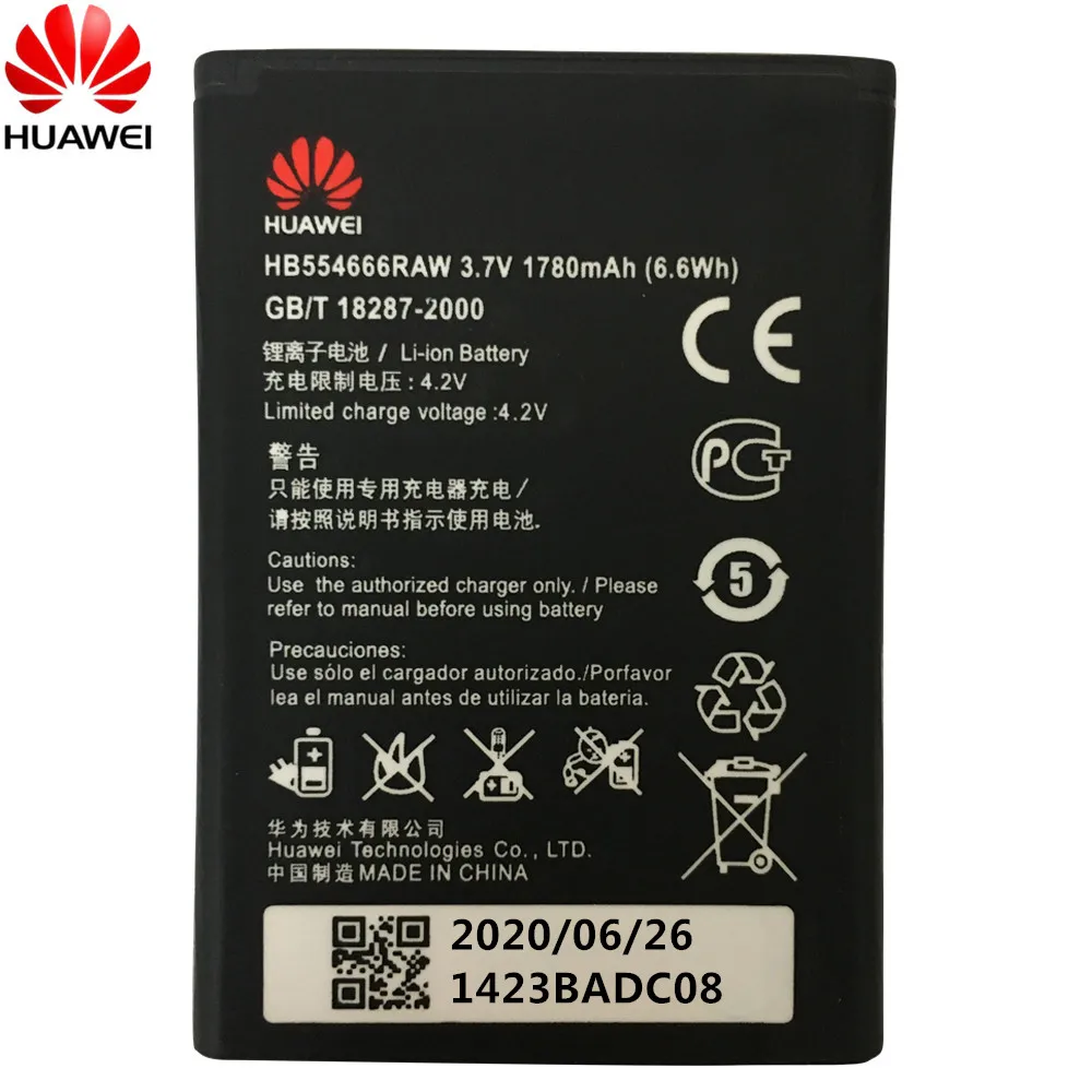Оригинальный сменный аккумулятор Hua Wei HB554666RAW для Huawei 4G Lte WIFI роутер E5372 E5373 E5375 EC5377