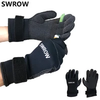swrow diving suit gloves 3mm kevlar diving gloves underwater hunting anti skid fishing stab resistant diving gloves adjustable
