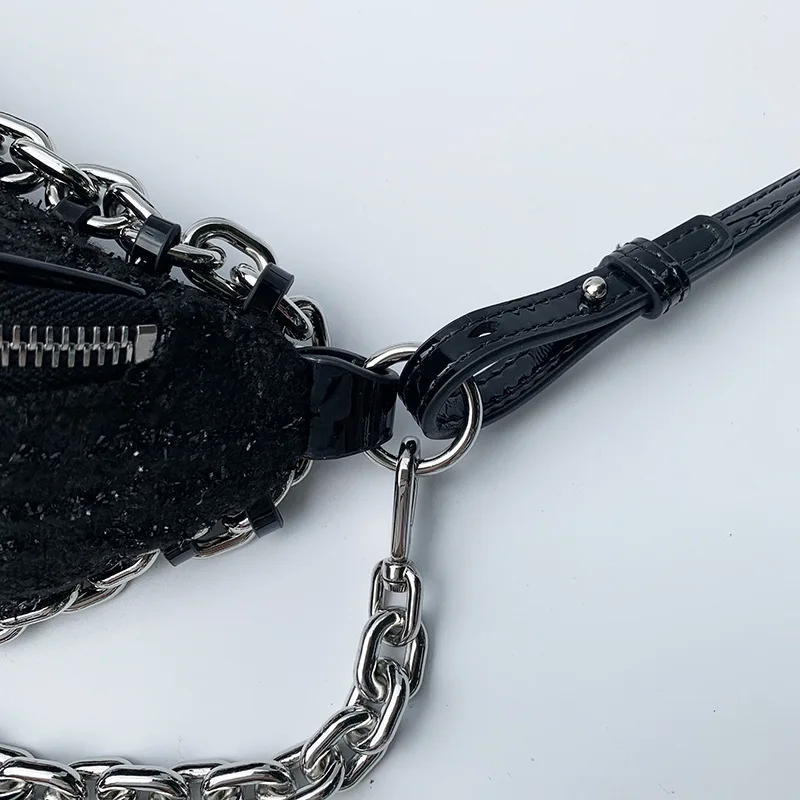 

TOP Quality Luxury Designer Brand Fashion Classic Lady Tweed Waist Bag Chain Chest Bag Handbag Single-shoulder Bag A2