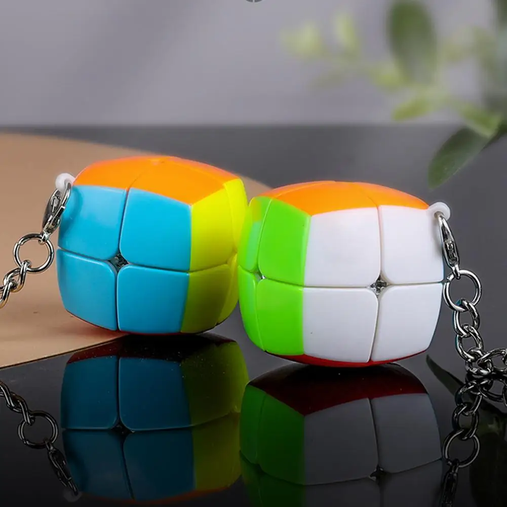Qiyi Magic cube 2x2 кольцо для ключей Mini Pocket Speed Cube брелок-головоломка | Игрушки и хобби