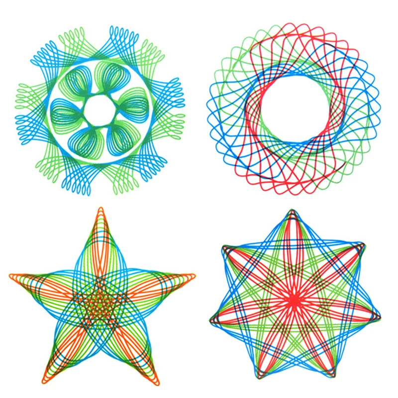 

Креативная развивающая игрушка для детей, аксессуары для рисования, смешные сцепляющиеся элементы, Спирограф, набор игрушек для рисования