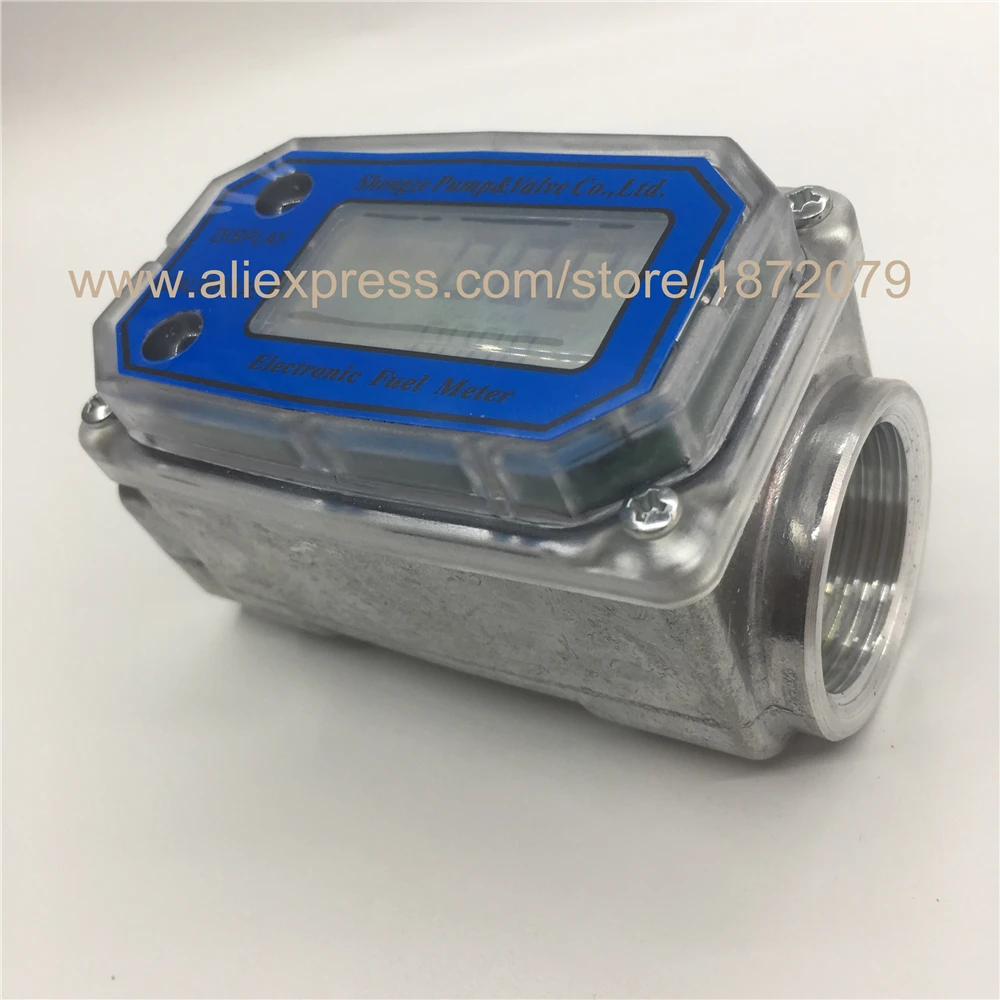 Цифровой турбинный Электронный расходомер топлива индикатор расхода дизельного