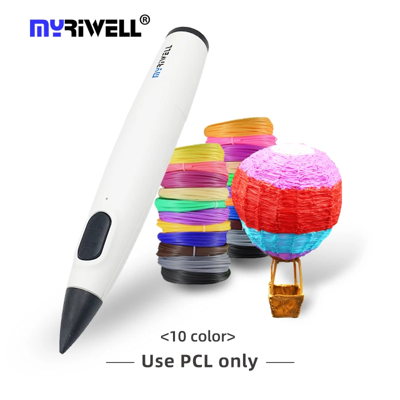 

Myriwell Birthday Gift for Kids DIY 1.75mm PCL Filament 3D Drawing Pen RP-300B Original 3D Pen For Beginner